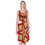 Pattern Tile Decorative Design Star Midi Sleeveless Dress
