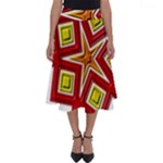 Pattern Tile Decorative Design Star Perfect Length Midi Skirt