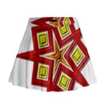 Pattern Tile Decorative Design Star Mini Flare Skirt