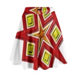 Pattern Tile Decorative Design Star High Waist Skirt