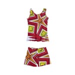 Pattern Tile Decorative Design Star Kids  Boyleg Swimsuit