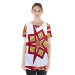 Pattern Tile Decorative Design Star Skirt Hem Sports Top