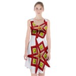 Pattern Tile Decorative Design Star Racerback Midi Dress