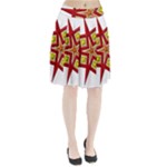 Pattern Tile Decorative Design Star Pleated Skirt