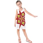 Pattern Tile Decorative Design Star Kids  Sleeveless Dress