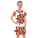 Pattern Tile Decorative Design Star Kids  Drop Waist Dress