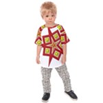 Pattern Tile Decorative Design Star Kids  Raglan T-Shirt