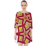Pattern Tile Decorative Design Star Smock Dress