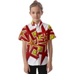 Pattern Tile Decorative Design Star Kids  Short Sleeve Shirt