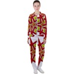 Pattern Tile Decorative Design Star Casual Jacket and Pants Set