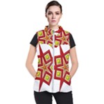 Pattern Tile Decorative Design Star Women s Puffer Vest