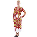 Pattern Tile Decorative Design Star Velvet Maxi Wrap Dress