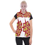 Pattern Tile Decorative Design Star Women s Button Up Vest