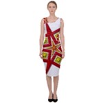 Pattern Tile Decorative Design Star Sleeveless Pencil Dress