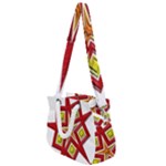 Pattern Tile Decorative Design Star Rope Handles Shoulder Strap Bag