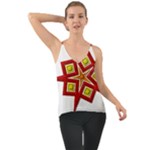 Pattern Tile Decorative Design Star Chiffon Cami