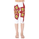Pattern Tile Decorative Design Star Kids  Capri Leggings 
