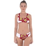 Pattern Tile Decorative Design Star Criss Cross Bikini Set