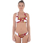 Pattern Tile Decorative Design Star Cross Back Hipster Bikini Set