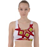 Pattern Tile Decorative Design Star Back Weave Sports Bra