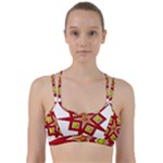 Pattern Tile Decorative Design Star Line Them Up Sports Bra
