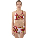 Pattern Tile Decorative Design Star Back Web Gym Set