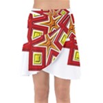 Pattern Tile Decorative Design Star Wrap Front Skirt