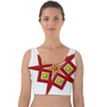 Pattern Tile Decorative Design Star Velvet Crop Top