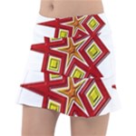 Pattern Tile Decorative Design Star Classic Tennis Skirt