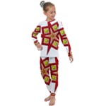 Pattern Tile Decorative Design Star Kids  Long Sleeve Set 