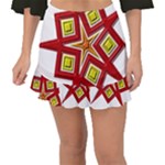 Pattern Tile Decorative Design Star Fishtail Mini Chiffon Skirt