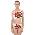 Pattern Tile Decorative Design Star Spliced Up Two Piece Swimsuit