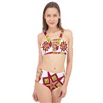Pattern Tile Decorative Design Star Cage Up Bikini Set