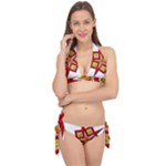 Pattern Tile Decorative Design Star Tie It Up Bikini Set