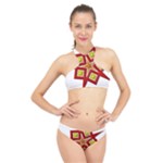 Pattern Tile Decorative Design Star High Neck Bikini Set