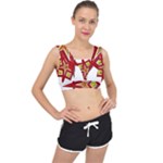 Pattern Tile Decorative Design Star V-Back Sports Bra