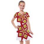 Pattern Tile Decorative Design Star Kids  Cross Web Dress