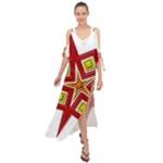 Pattern Tile Decorative Design Star Maxi Chiffon Cover Up Dress