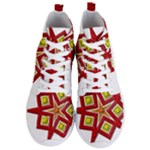 Pattern Tile Decorative Design Star Men s Lightweight High Top Sneakers