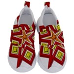 Pattern Tile Decorative Design Star Kids  Velcro No Lace Shoes