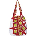 Pattern Tile Decorative Design Star Center Zip Backpack