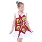Pattern Tile Decorative Design Star Kids  Summer Dress