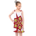 Pattern Tile Decorative Design Star Kids  Overall Dress