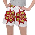 Pattern Tile Decorative Design Star Women s Ripstop Shorts