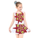 Pattern Tile Decorative Design Star Kids  Skater Dress Swimsuit