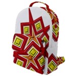 Pattern Tile Decorative Design Star Flap Pocket Backpack (Small)