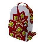Pattern Tile Decorative Design Star Flap Pocket Backpack (Large)