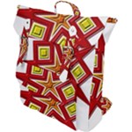 Pattern Tile Decorative Design Star Buckle Up Backpack