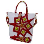 Pattern Tile Decorative Design Star Buckle Top Tote Bag