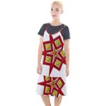 Pattern Tile Decorative Design Star Camis Fishtail Dress